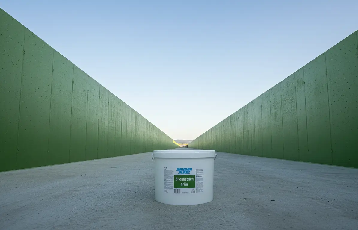 Siloanstrich Wandlack Grün wasserverdünnbar Schimmelschutz säureresistent für Futtersilos Landwirtschaft - Produktbild 6 Gebindegröße Eimer Hobbock - Vorschau